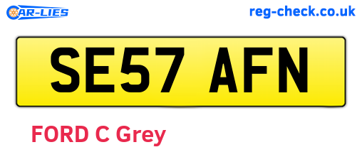SE57AFN are the vehicle registration plates.