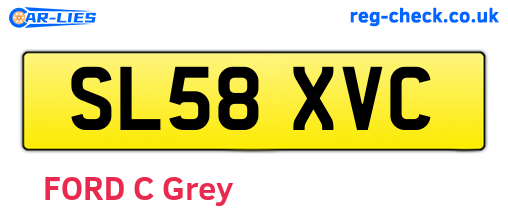 SL58XVC are the vehicle registration plates.