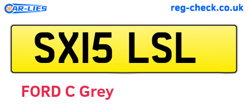 SX15LSL are the vehicle registration plates.