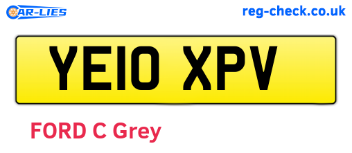 YE10XPV are the vehicle registration plates.