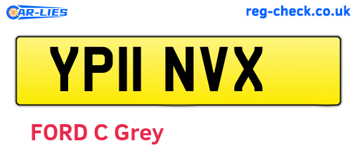 YP11NVX are the vehicle registration plates.