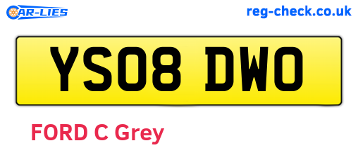 YS08DWO are the vehicle registration plates.