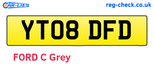 YT08DFD are the vehicle registration plates.