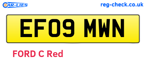 EF09MWN are the vehicle registration plates.