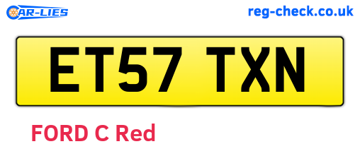 ET57TXN are the vehicle registration plates.