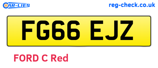 FG66EJZ are the vehicle registration plates.