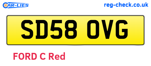 SD58OVG are the vehicle registration plates.