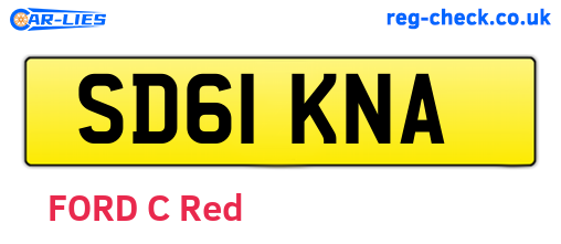 SD61KNA are the vehicle registration plates.