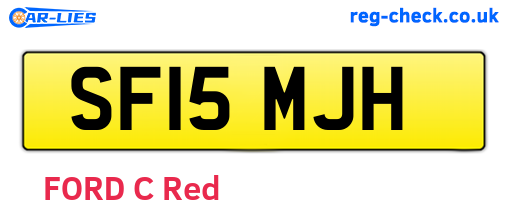 SF15MJH are the vehicle registration plates.