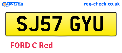 SJ57GYU are the vehicle registration plates.