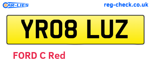 YR08LUZ are the vehicle registration plates.