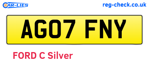 AG07FNY are the vehicle registration plates.