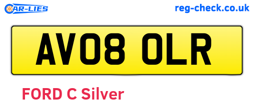 AV08OLR are the vehicle registration plates.