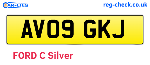 AV09GKJ are the vehicle registration plates.