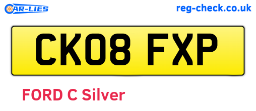 CK08FXP are the vehicle registration plates.