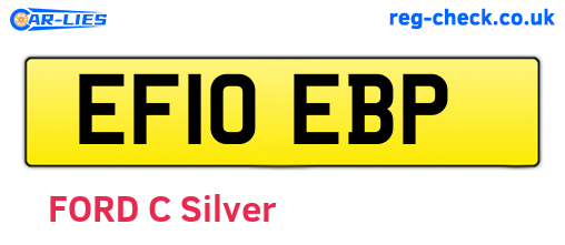 EF10EBP are the vehicle registration plates.