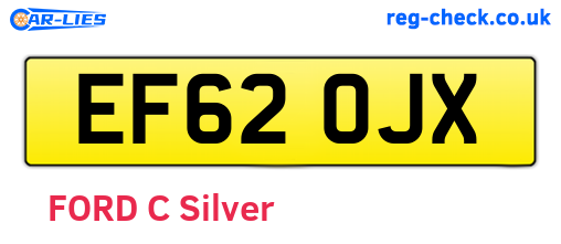EF62OJX are the vehicle registration plates.