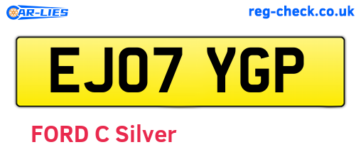 EJ07YGP are the vehicle registration plates.