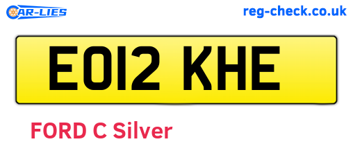 EO12KHE are the vehicle registration plates.