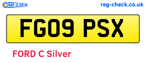 FG09PSX are the vehicle registration plates.
