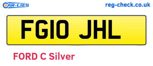FG10JHL are the vehicle registration plates.