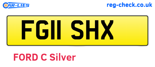 FG11SHX are the vehicle registration plates.