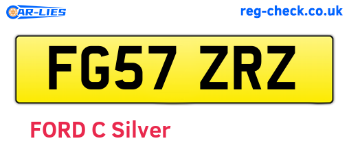 FG57ZRZ are the vehicle registration plates.