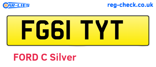 FG61TYT are the vehicle registration plates.