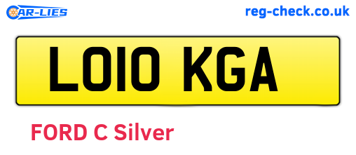 LO10KGA are the vehicle registration plates.