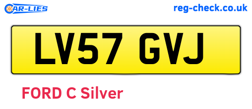 LV57GVJ are the vehicle registration plates.
