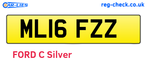 ML16FZZ are the vehicle registration plates.