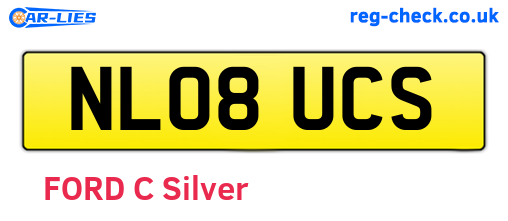 NL08UCS are the vehicle registration plates.