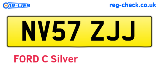NV57ZJJ are the vehicle registration plates.