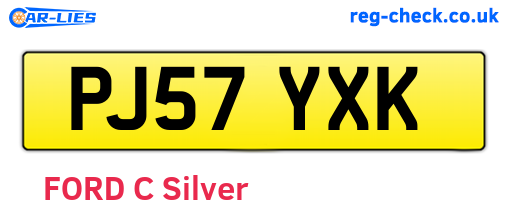 PJ57YXK are the vehicle registration plates.