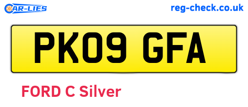PK09GFA are the vehicle registration plates.