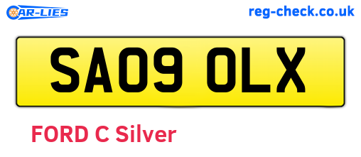 SA09OLX are the vehicle registration plates.