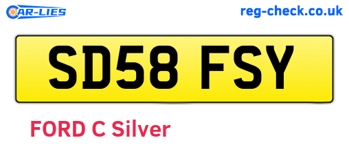 SD58FSY are the vehicle registration plates.