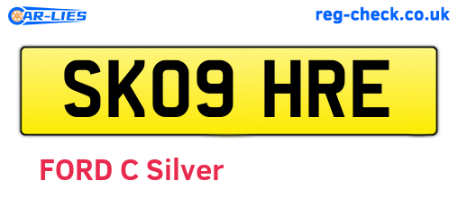 SK09HRE are the vehicle registration plates.