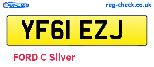YF61EZJ are the vehicle registration plates.
