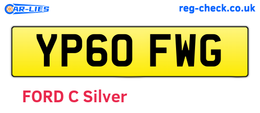 YP60FWG are the vehicle registration plates.