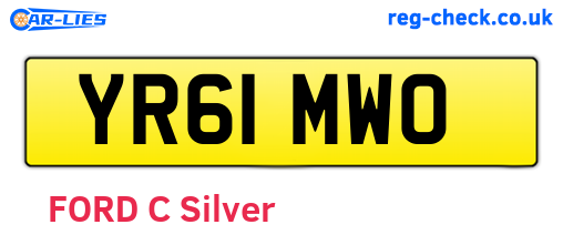 YR61MWO are the vehicle registration plates.