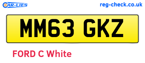 MM63GKZ are the vehicle registration plates.
