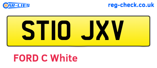 ST10JXV are the vehicle registration plates.