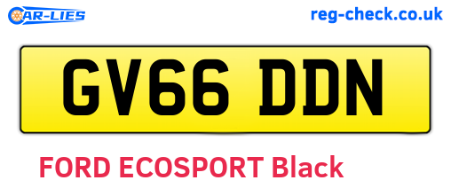 GV66DDN are the vehicle registration plates.