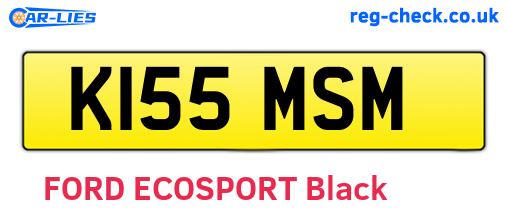 K155MSM are the vehicle registration plates.