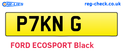 P7KNG are the vehicle registration plates.