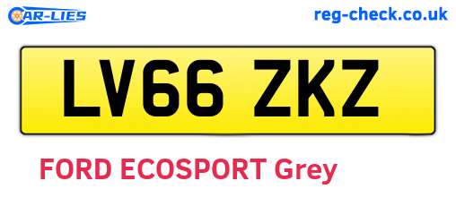 LV66ZKZ are the vehicle registration plates.