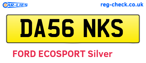 DA56NKS are the vehicle registration plates.