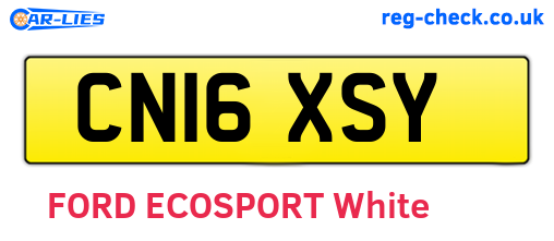 CN16XSY are the vehicle registration plates.