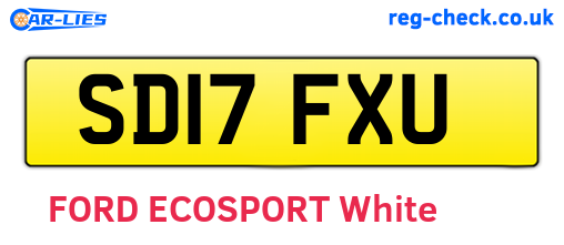 SD17FXU are the vehicle registration plates.